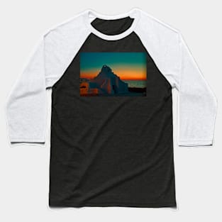 Greece. Mykonos. Church of Paraportiani. Twilight. Baseball T-Shirt